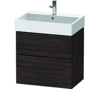 Duravit D-Neo, mueble de baño de pared, anchura 684 x fondo 442mm, 1x cajón, 1x extraíble, con tirador, DE437205353, Color: Decoración Castaño Oscuro