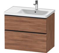 Duravit D-Neo, mueble de baño de pared, anchura 784 x fondo 452mm, 1x cajón, 1x extraíble, con tirador, DE435807979, Color: Nogal natural decorado