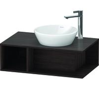 Duravit D-Neo, mueble de baño de pared, anchura 800 x fondo 480mm, 1 compartimento abierto en el lado izquierdo, DE493805353, Color: Decoración Castaño Oscuro
