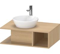 Duravit D-Neo, mueble de baño de pared, anchura 800 x fondo 550mm, 1 compartimento abierto en el lado derecho, DE492803030, Color: Naturaleza del roble