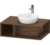 Duravit D-Neo, mueble de baño de pared, anchura 800 x fondo 550mm, 1 compartimento abierto en el lado izquierdo, DE495802121, Color: Nogal Oscuro