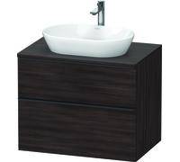 Duravit D-Neo, mueble de baño de pared, anchura 800 x fondo 550mm, 2 cajones, con tirador, DE496705353, Color: Decoración Castaño Oscuro