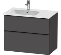 Duravit D-Neo, mueble de baño de pared, anchura 810 x fondo 462mm, 1x cajón, 1x extraíble, con tirador, DE436604949, Color: Grafito Mate Decoración