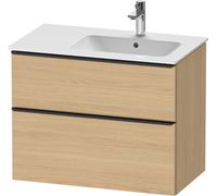 Duravit D-Neo, mueble de baño de pared, anchura 810 x fondo 462mm, 1x cajón, 1x extraíble, con tirador, DE436703030, Color: Naturaleza del roble