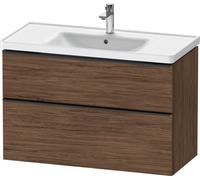Duravit D-Neo, mueble de baño de pared, anchura 984 x fondo 452mm, 1x cajón, 1x extraíble, con tirador, DE435602121, Color: Nogal Oscuro