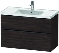 Duravit D-Neo, mueble de baño de pared, anchura 984 x fondo 452mm, 1x cajón, 1x extraíble, con tirador, DE435605353, Color: Decoración Castaño Oscuro