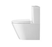 Duravit D-Neo WC de pedestal para combinaciÃ³n, con descarga baja, sin borde, 370x580 mm, 200209, Color: Blanco - 2002090000