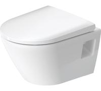 Duravit D-Neo WC suspendido Compact, lavabo, salida horizontal, sin borde, 370x480x400mm, 25870900001, Color: Blanco con Wondergliss