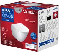 Duravit D-Neo WC suspendido, con WC suspendido Compact, fijación oculta, incl. asiento de WC extraíble, 45880900A1