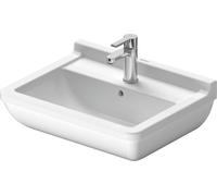 Duravit DU Lavabo Starck 3 550 mm con rebosadero, con bancada para grifería, 1 o