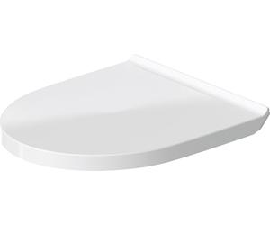 Duravit DuraStyle Basic Tapa WC, asiento de inodoro de urea duroplast, tapadera wc con bisagras de acero inoxidable, tapa de wc en forma de D, tapa de inodoro blanco