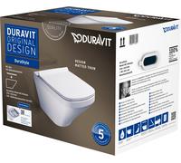 Duravit DuraStyle inodoro suspendido Duravit Rimless Set 455109, incl. asiento de WC, 45510900A1, Color: Blanco