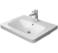 Lavabo Duravit para muebles DuraStyle 65cm con rebosadero, con banco para grifo, 1 agujero para grifo, 23206500001, Color: Blanco con Wondergliss