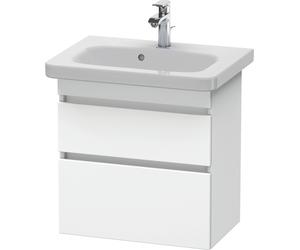 Duravit DuraStyle Módulo de lavabo de pared 6479, 2 cajones, 580mm, para DuraStyle, DS647901818, Color: Blanco mate / Blanco mate