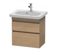 Duravit DuraStyle Módulo de lavabo de pared 6479, 2 cajones, 580mm, para DuraStyle, DS647905252, Color: Decoración Roble Europeo