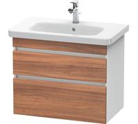 Duravit DuraStyle, mueble bajo pared 6481, 2 cajones, 730mm, para DuraStyle, DS648107918, Color: Nogal Natural Decor / White Matt Decor