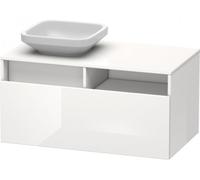Duravit DuraStyle mueble de baño colgado en la pared 6784, 1 extracción, 1 recorte a la izquierda, 1000mm, DS6784L2222, Color: Decoración blanca de alto brillo