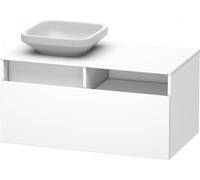 Duravit DuraStyle mueble de baño colgado en la pared 6784, 1 extracción, 1 recorte a la izquierda, 1000mm, DS6784L2218, Color: White High Gloss Decor / White Matt Decor