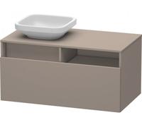 Duravit DuraStyle mueble de baño colgado en la pared 6784, 1 extracción, 1 recorte a la izquierda, 1000mm, DS6784L4343, Color: Decoración Basalto Mate