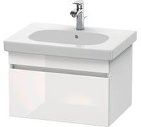 Duravit DuraStyle mueble de baño de pared 6383, 1 cajón, 600mm, para D-Code, DS638302218, Color: White High Gloss Decor / White Matt Decor