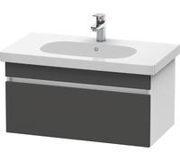 Duravit DuraStyle mueble de baño de pared 6384, 1 cajón, 800mm, para D-Code, DS638404918, Color: Grafito Mate Decoración / Blanco Mate Decoración