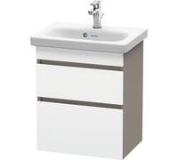 Duravit DuraStyle mueble de baño de pared 6403, 2 cajones, 500mm, para DuraStyle, DS640301843, Color: Blanco mate / Basalto mate