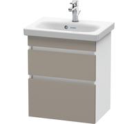 Duravit DuraStyle mueble de baño de pared 6403, 2 cajones, 500mm, para DuraStyle, DS640304318, Color: Basalto mate / Blanco mate