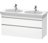 Duravit DuraStyle mueble de baño de pared 6486, 2 cajones, 1200mm, para D-Code, DS648601818, Color: Blanco mate / Blanco mate