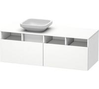 Duravit DuraStyle mueble de baño de pared 6785, 2 cajones, 1 hueco a la izquierda, 1400mm, DS6785L1843, Color: Blanco mate / Basalto mate
