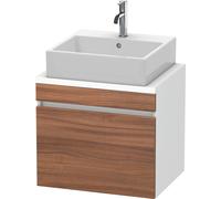 Duravit DuraStyle mueble de baño para consola compacta, 1 cajón, 600mm, DS530007918, Color: Nogal Natural Decor / White Matt Decor