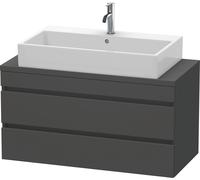 Duravit DuraStyle mueble de baño para consola compacta, 2 cajones, 1000mm, DS530904949, Color: Grafito Mate Decoración