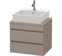 Duravit DuraStyle mueble de baño para consola compacta, 2 cajones, 600mm, DS530504343, Color: Decoración Basalto Mate