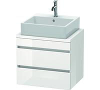 Duravit DuraStyle mueble de baño para consola compacta, 2 cajones, 600mm, DS530504918, Color: Grafito Mate Decoración / Blanco Mate Decoración