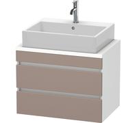 Duravit DuraStyle mueble de baño para consola compacta, 2 cajones, 700mm, DS530604318, Color: Basalto mate / Blanco mate