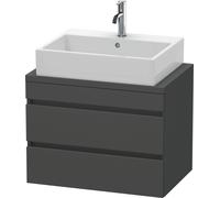 Duravit DuraStyle mueble de baño para consola compacta, 2 cajones, 700mm, DS530604949, Color: Grafito Mate Decoración
