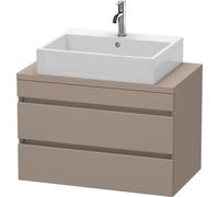 Duravit DuraStyle mueble de baño para consola compacta, 2 cajones, 800mm, DS530704343, Color: Decoración Basalto Mate