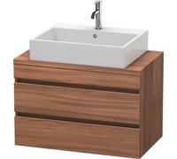 Duravit DuraStyle mueble de baño para consola compacta, 2 cajones, 800mm, DS530707979, Color: Nogal natural decorado