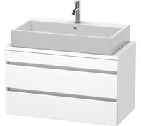 Duravit DuraStyle mueble de baño para consola compacta, 2 cajones, 900mm, DS530801818, Color: Blanco mate / Blanco mate