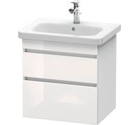 Duravit DuraStyle mueble de pared 6480, 2 cajones, 580mm, para DuraStyle, DS648002218, Color: White High Gloss Decor / White Matt Decor