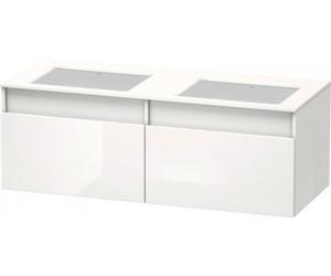 Duravit DuraStyle Mueble de pared 6886, 2 cajones, lavabo a la derecha y a la izquierda, para lavabos empotrados desde abajo, 1400mm, DS6886B1418, Color: Terra Decor/Blanco mate