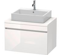 Duravit DuraStyle mueble para consola, 1 cajón, 800mm, DS531202222, Color: Decoración blanca de alto brillo