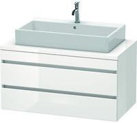 Duravit DuraStyle mueble para consola, 2 cajones, 1000mm, DS531901843, Color: Blanco mate / Basalto mate