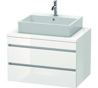 Duravit DuraStyle mueble para consola, 2 cajones, 800mm, DS531702222, Color: Decoración blanca de alto brillo