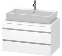 Duravit DuraStyle mueble para consola, 2 cajones, 900mm, DS531801818, Color: Blanco mate / Blanco mate