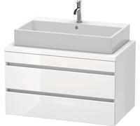 Duravit DuraStyle mueble para consola, 2 cajones, 900mm, DS531801843, Color: Blanco mate / Basalto mate