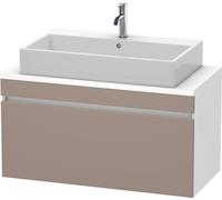 Duravit DuraStyle mueble para consola compacta, 1 cajón, 1000mm, DS530404318, Color: Basalto mate / Blanco mate