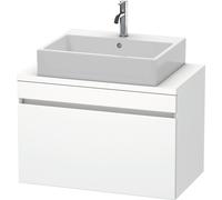 Duravit DuraStyle mueble para consola compacta, 1 cajón, 800mm, DS530201818, Color: Blanco mate / Blanco mate
