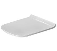 Duravit DuraStyle tapa WC, asiento de inodoro de urea duroplast, tapadera wc con bisagras de acero inoxidable, versión extendida (48,9 cm), tapa de inodoro blanco