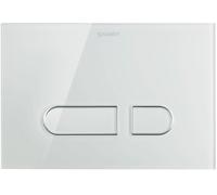 Duravit DuraSystem placa de accionamiento A1 mecÃ¡nico para WC, 229,8x157 mm, vidrio blanco, WD5002012000 - WD5002012000