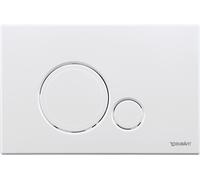 Duravit DuraSystem placa de accionamiento de inodoro para WC Beta 120, DualFlush, 230x150,5mm, WD5010011000, Color: Blanco